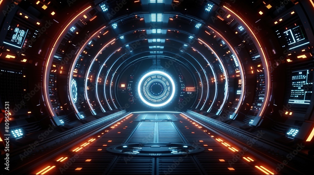 Futuristic high-definition digital fusion, clever integration of artificial intelligence, machine learning, and big data elements in a high-tech style, science, artificial intelligence technology, inn