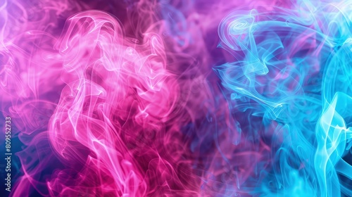 beautiful background of blue and dark pink  swirl smoke abstract background 