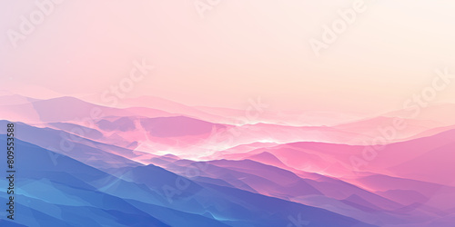 Ambient background  sunrise sunset beautiful backdrop wide panorama  soft color graphic design digital art illustration  generated ai