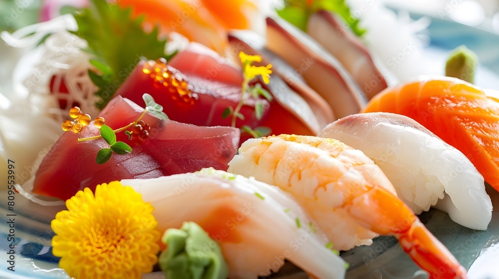 Indulge in a Sushi and Sashimi Platter for Authentic Japanese Flavors Indulge in a Sushi and Sashimi Platter for Authentic Japanese Flavors