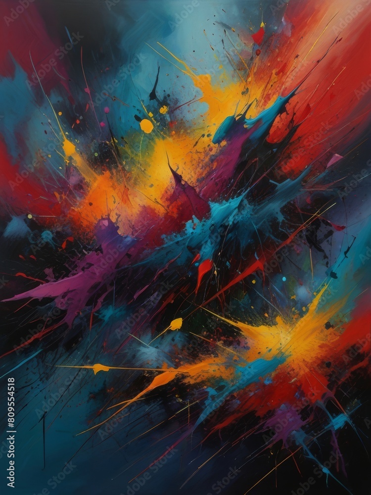 abstract painting on canvas illustration