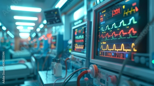 Frequent vital sign checks in a busy hospital ward photo
