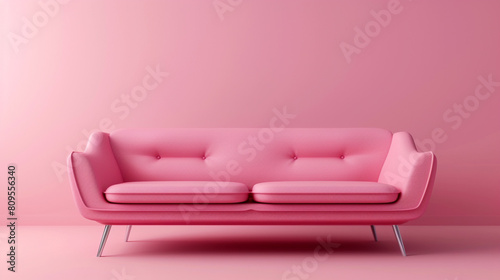 "Luxurious Comfort: A Floral Oasis on the Pink Couch" © sumaira