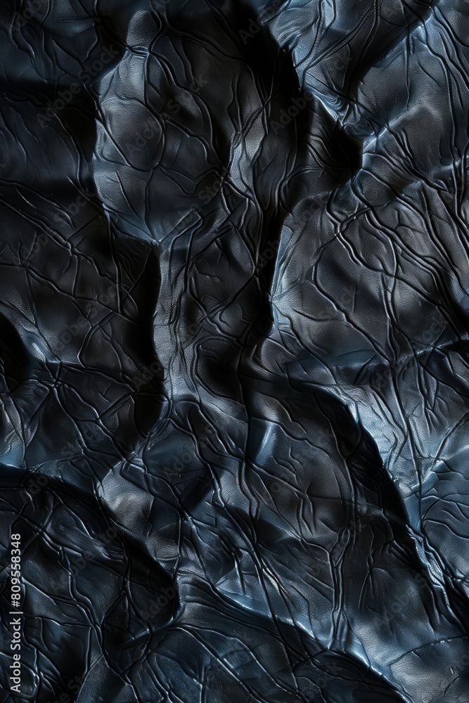Textured depiction of a black leather surface Textured depiction of a black leather surface