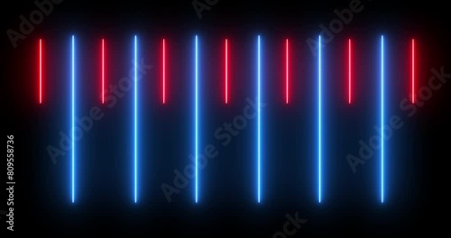 Moving up and down loading like a audio spectrum neon light beam bg in 4K. Cyber floor vj loop vibrant spectrum shiny music galaxy concert hall atmosphere abstract podcast broadcasting bg pulse trendy