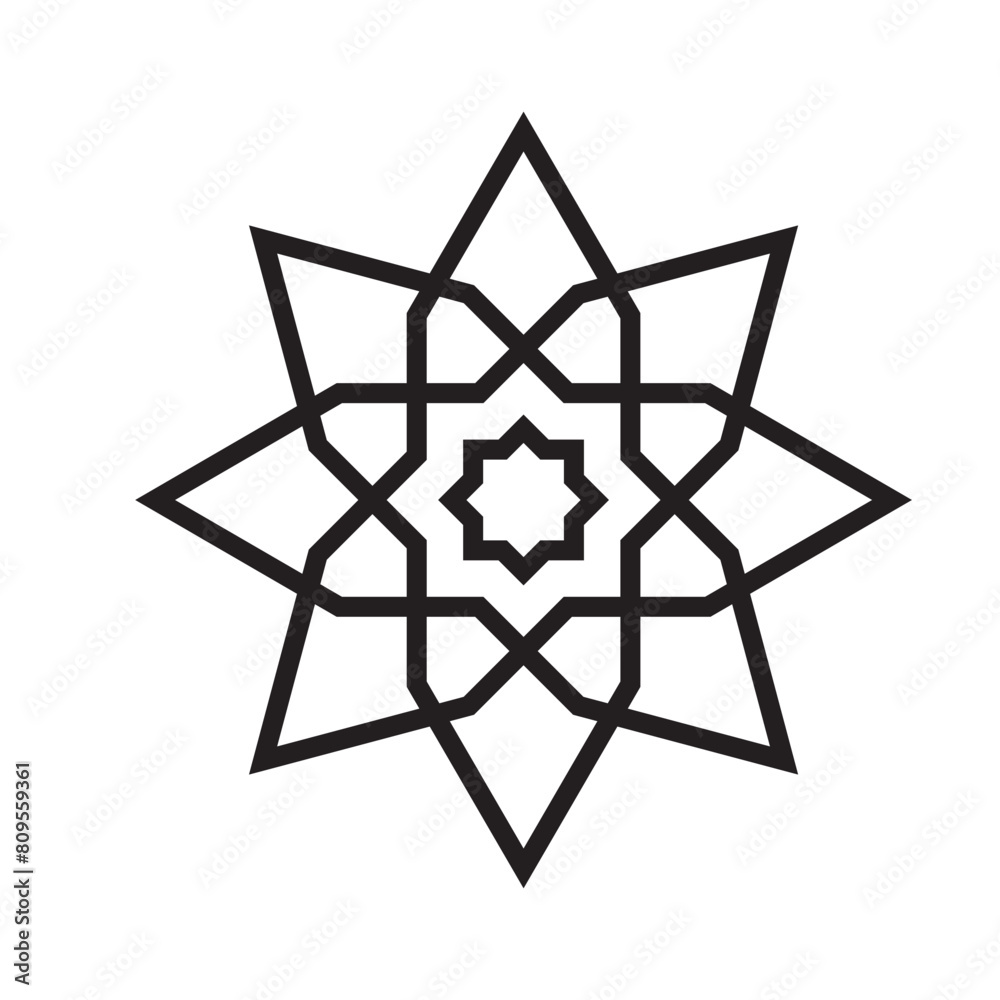 Islamic Geometric Outline Pattern Islamic Geometric Outline Pattern