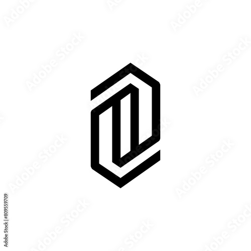 symbol in line logo with black color