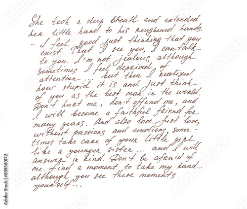 Canvas Print Handwritten text