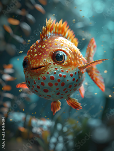 fish, 3D, illustration, children, underwater, ocean, sea, colorful, cartoon, aquatic, marine, swimming, fins, scales, cute, tropical, water, creatures, creatures, animals, animation, playful, lively, 