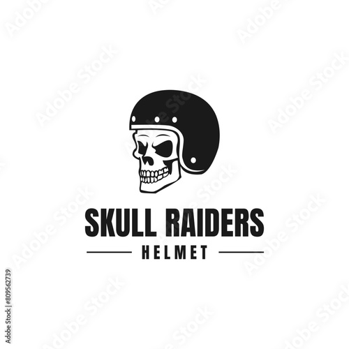 Ghost rider road biker vector. Raiders logo