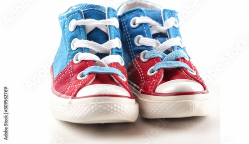 baby children child’s toddler shoes pumps plimsolls isolated on a white background.