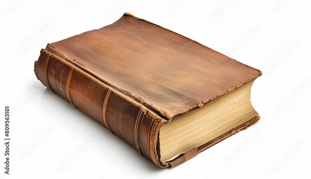 bible old leather bound book isolated on a white background. bible old leather bound book isolated on a white background.