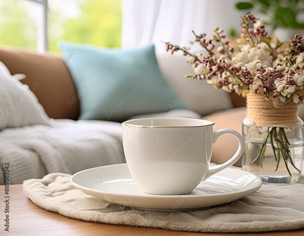 Modern Minimalism: Realistic Ceramic Cup Set-Up Modern Minimalism: Realistic Ceramic Cup Set-Up