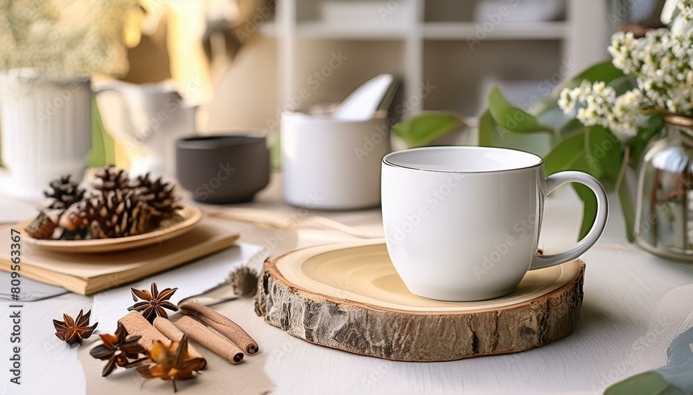 Simplicity in Style: Ceramic Cup Mockup in Home Interior Simplicity in Style: Ceramic Cup Mockup in Home Interior