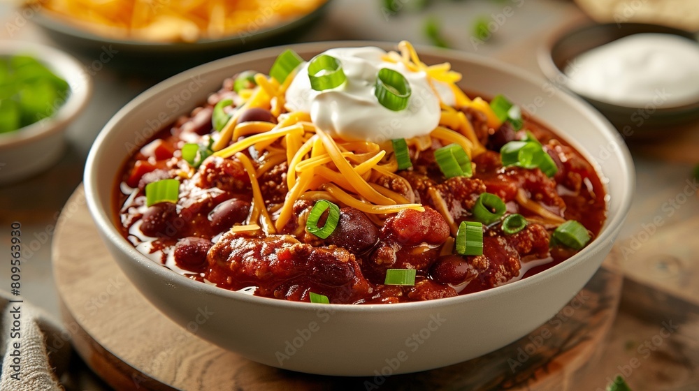 Savory Beef Chili with Toppings Savory Beef Chili with Toppings