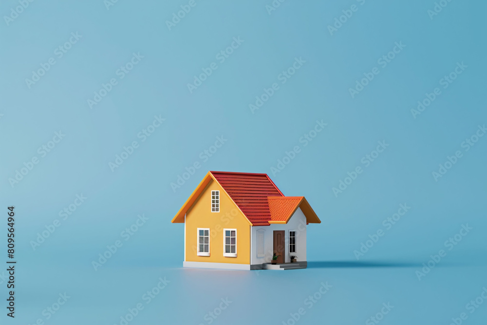 custom made wallpaper toronto digital3D cartoon model house 3D rendering, real estate economy concept illustration