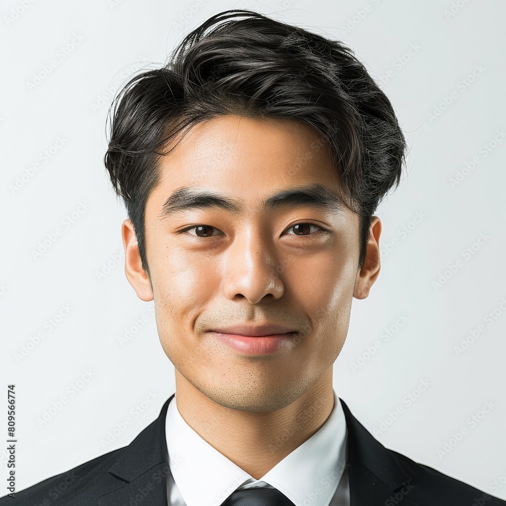 日本人の男性会社員のポートレート(白背景・サラリーマン・スーツ・仕事) 日本人の男性会社員のポートレート(白背景・サラリーマン・スーツ・仕事)