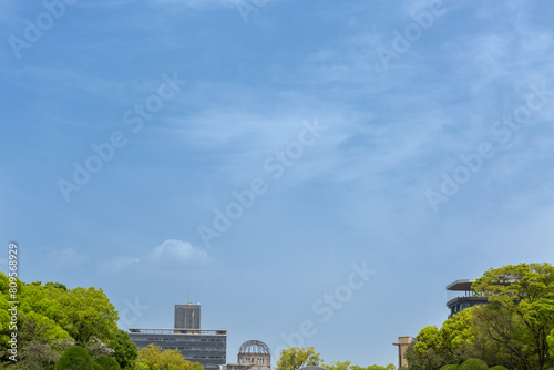 青空と原爆ドーム（広島県広島市,Hiroshima Japan）