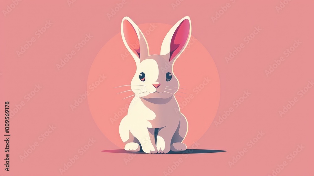 Cute cartoon rabbit. Vector illustration. Cute cartoon rabbit. Vector illustration.