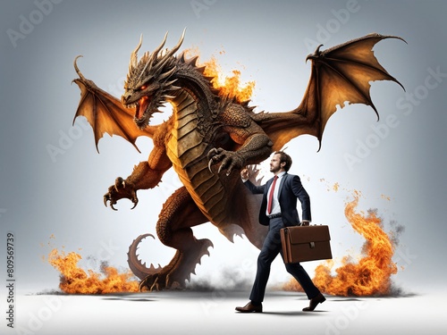 Fire dragon protects office workers