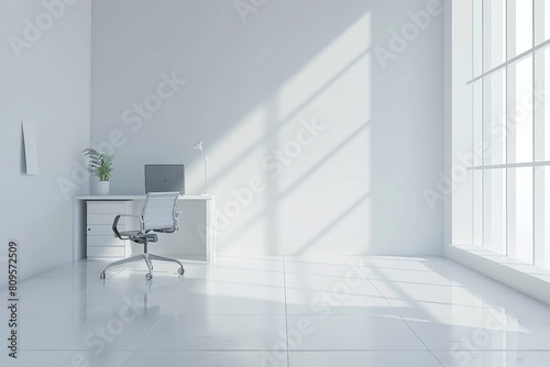 Modern Workspace with Notebook  Office Desktop  Businessman Work Desk  Abstract Generative AI Illustration