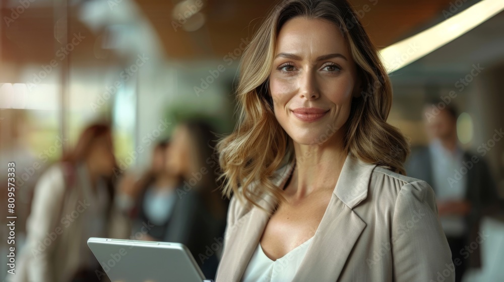 Confident Businesswoman with Tablet Confident Businesswoman with Tablet
