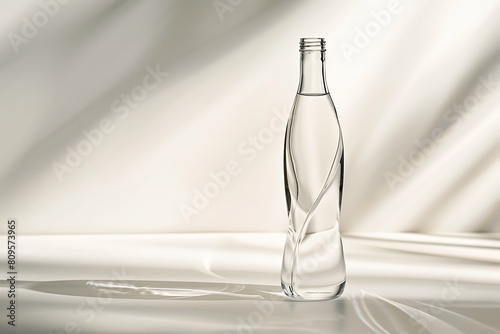 Timeless Elegance: Sleek Water Bottle on Clean White Background