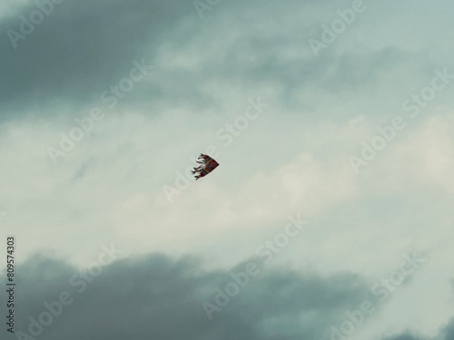 paraglider flying in the sky © Jiwa