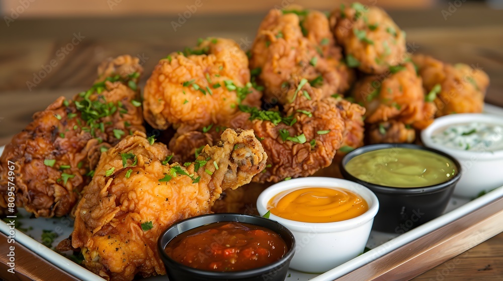 Immerse your perfectly fried chicken in a symphony of mouthwatering sauces Immerse your perfectly fried chicken in a symphony of mouthwatering sauces