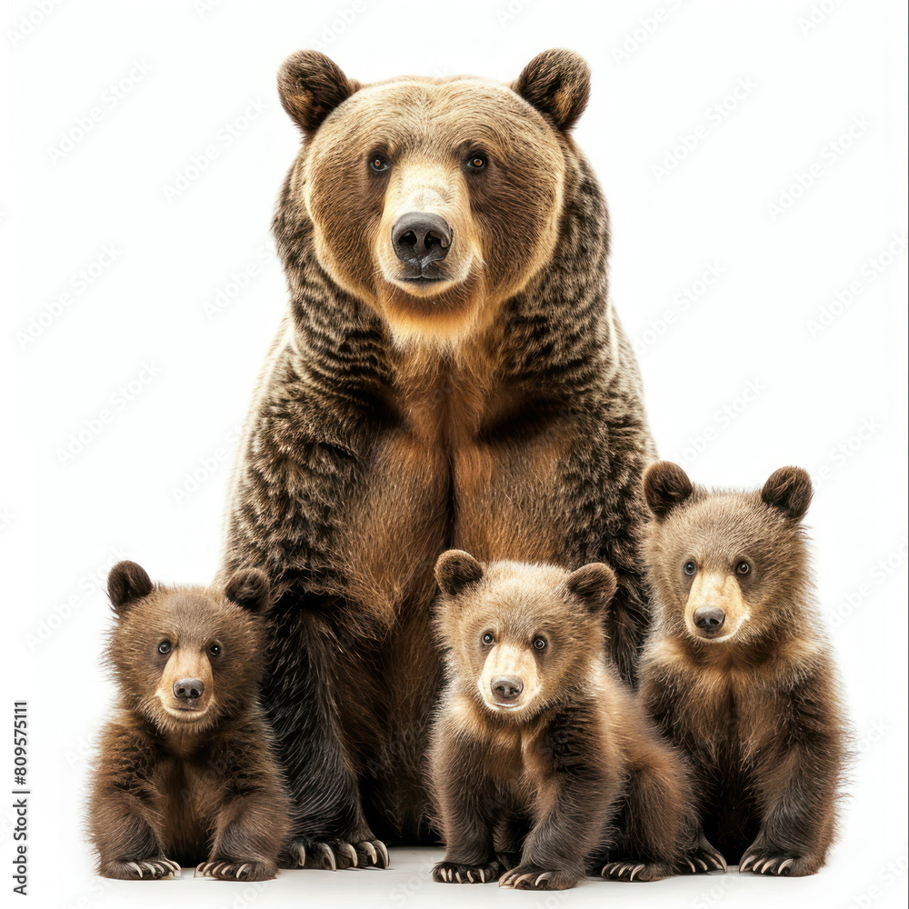 Fototapeta premium bear on white background
