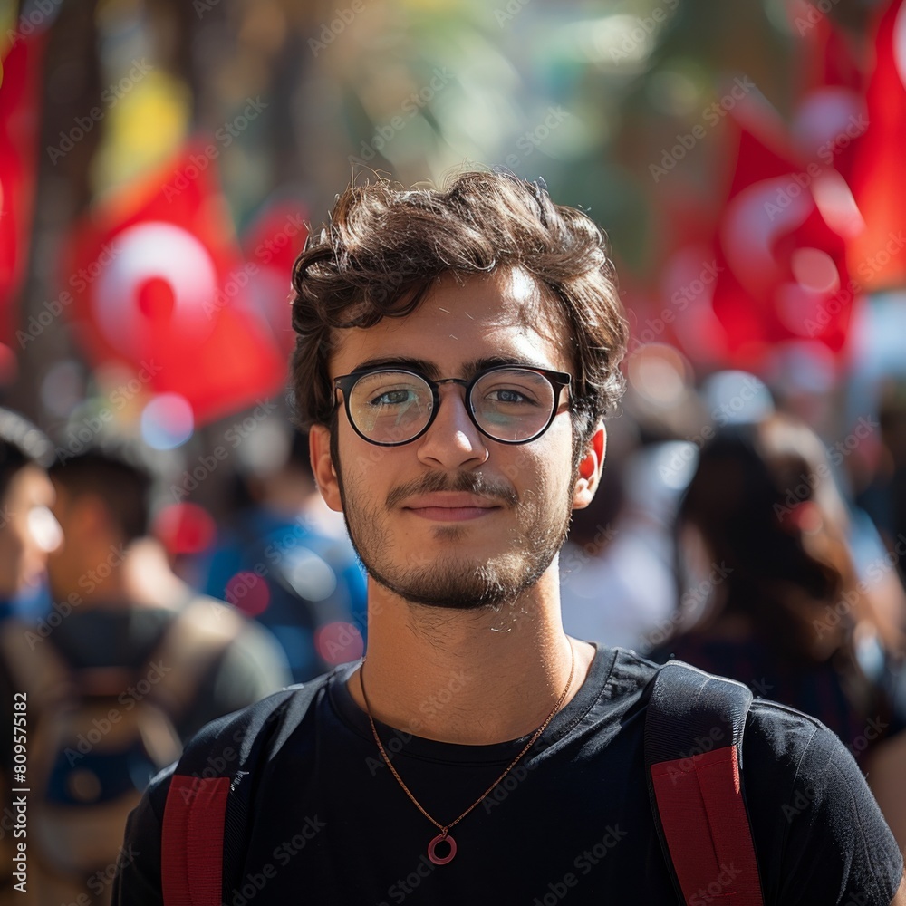 A man wearing glasses A man wearing glasses