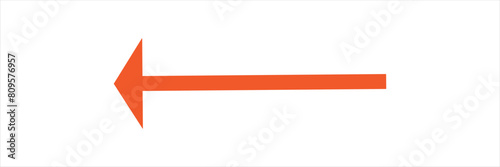 Horizontal dual sided long straight arrow signs. Black, red, stock pointer, direction, position symbol and double arrow icon isolated on white background. Vector graphic illustration. In eps 10