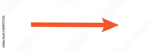 Horizontal dual sided long straight arrow signs. Black, red, stock pointer, direction, position symbol and double arrow icon isolated on white background. Vector graphic illustration. In eps 10
