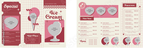 Ice Cream Menu Trifold Brochure photo