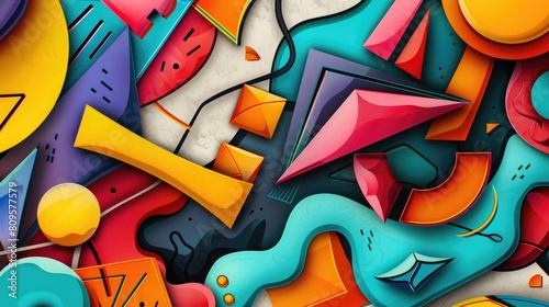 Wallpaper Mural abstract colorful background with some smooth lines in it and some grunge effects Torontodigital.ca