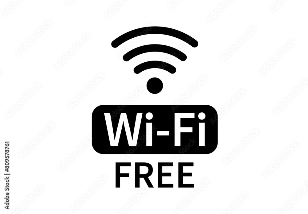 Free wifi icon zone. Internet connection. Wireless Network icon. Broadcasting area with WiFi. Vector illustration Free wifi icon zone. Internet connection. Wireless Network icon. Broadcasting area with WiFi. Vector illustration