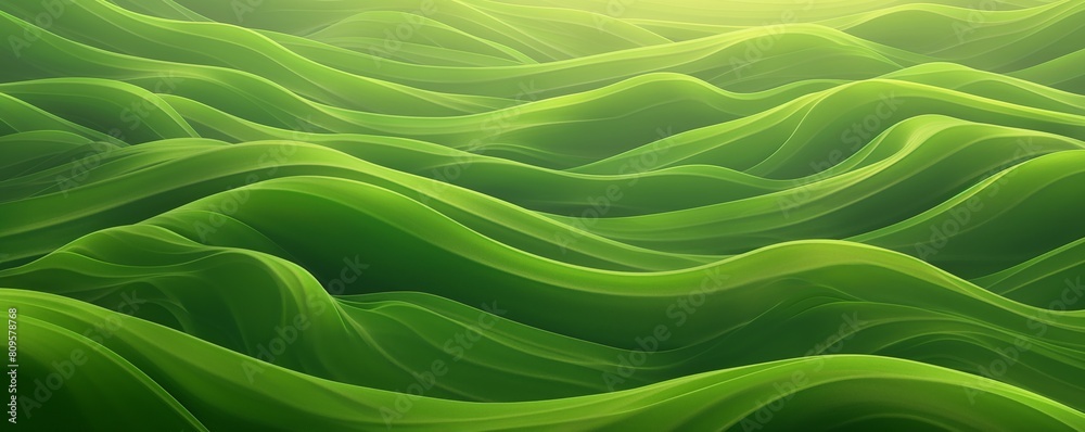Abstract Serene Green Hills Background