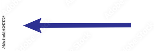 long blue flat design arrow pointing right icon vector illustration