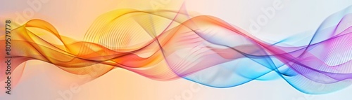 Beautiful transparent wavy line background with blurred gradients.