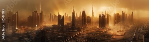 Using generative artificial intelligence, Dubai is swept with storms and rain.