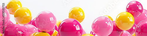 AI art, pink and yellow sphere background
