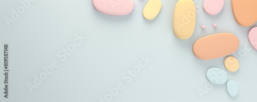 Abstract background of clostridium, clostridium bacteria, Pastel color style. photo