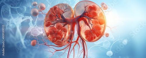 An illustration of chronic kidney diseases, renal care tips photo