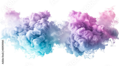 Ethereal Dreamscape: Pink, Purple, and Blue Watercolor Smoke