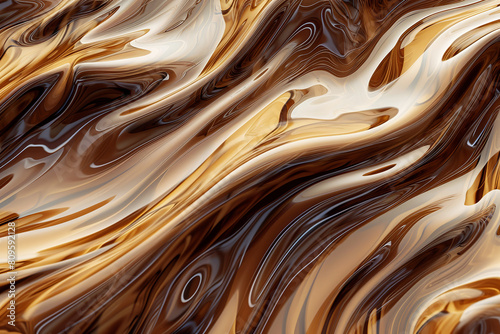 A mass of Toffee swirl background. melted Toffee mass. Gradient Mesh Toffee swirl background. Clean, detailed melted Toffee mass. photo