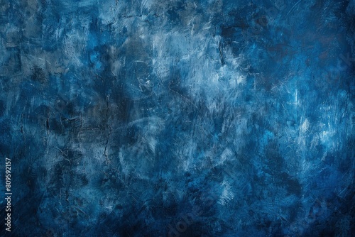 Painted canvas or muslin fabric cloth studio backdrop or background, suitable for use with portraits, products and concepts. Romantic strokes of blue shades - generative ai