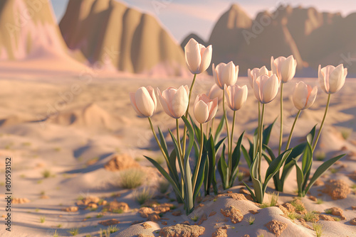 Tulips in the desert