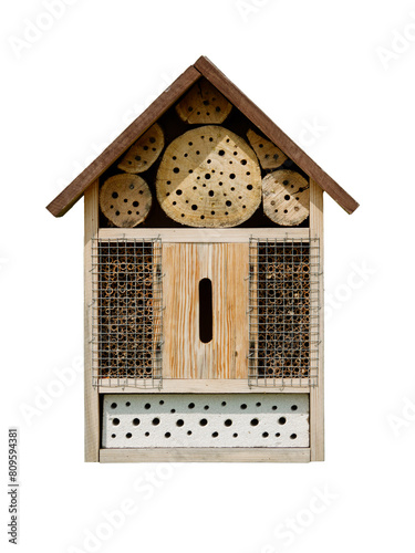 insect house isolated on white background