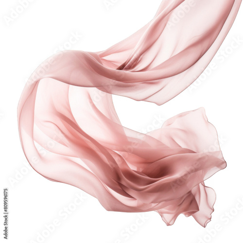 Blush Pink Whisper: Aerial Fabric in Motion - Generative AI