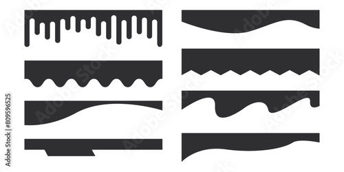 Header web separator divider higlight cover silhouette template, layout curve lines, waves, abstract design element for page web site